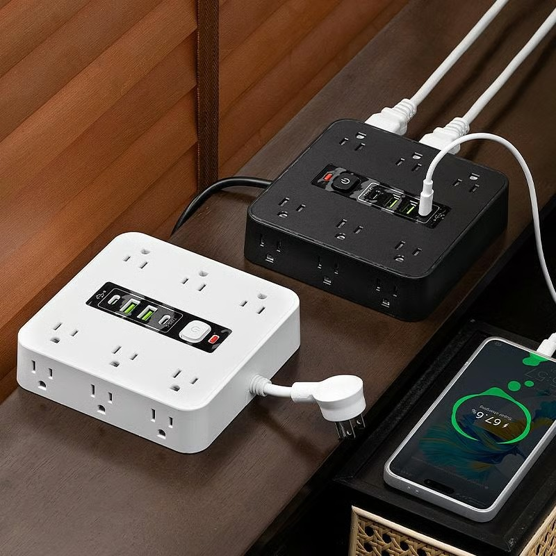 โก16-in-1 Power Strip with Switch & Surge Protection,ETL Listed Fireproof Power Strip
